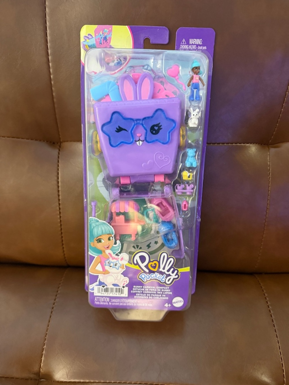 Mattel Polly Pocket Purple Bunny Sunglass Backpack Playset
